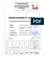 Vendor Document Pt. Gamako: Installation and Maintenance Instructions