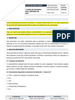 Procedimento Operacional ADMISSÃO