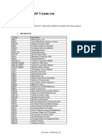 SAP T Code List Manual