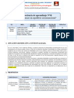 EXPERIENCIA DE APRENDIZAJE 1 - 3° - Equipo de Comunicación