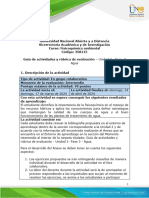 Guía de Actividades y Rúbrica de Evaluación - Unidad 2 - Fase 3 - Agua