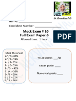 Mock #10 Full Exam Paper 6 Questions