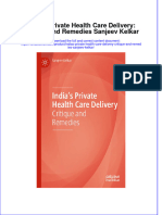 (Download PDF) Indias Private Health Care Delivery Critique and Remedies Sanjeev Kelkar Online Ebook All Chapter PDF