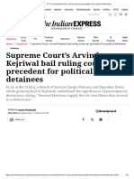 Supreme Court's Arvind Kejriwal Bail Ruling Could Set Precedent For Political Detainees - Explained News - The Indian Express