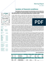 Deterioration of Financial Conditions: Morning Report