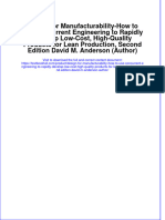 [Download pdf] Design For Manufacturability How To Use Concurrent Engineering To Rapidly Develop Low Cost High Quality Products For Lean Production Second Edition David M Anderson Author online ebook all chapter pdf 