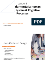 Lecture 3 Sensory System & Cognitive