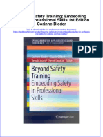 (Download PDF) Beyond Safety Training Embedding Safety in Professional Skills 1St Edition Corinne Bieder Online Ebook All Chapter PDF