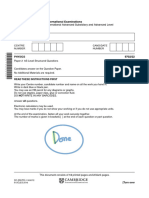 Cambridge International Advanced Subsidiary and Advanced Level