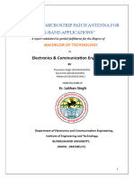 Microstrip Pacth Antenna For X-Band Application Report