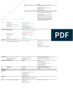 Comparativa Especificaciones