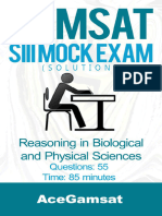 GAMSAT Mock Exam Solutions