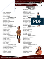 Práctica I: Analogías: Área: Razonamiento Verbal Maestro: Junior Castro García