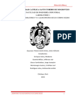 LABORATORIO EXPERIMENTAL #05. Calor Específico de Los Cuerpos Sólidos. Física de La Masa y La Energía. Ciclo 2023 - I