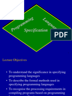 Lec02 Programming Language Specification