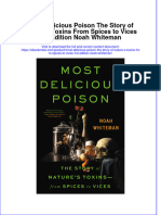 Dơnload Most Delicious Poison The Story of Nature S Toxins From Spices To Vices 1st Edition Noah Whiteman Full Chapter