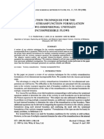 Solution Techniques For The Vorticity-Streamfunction Formulation O F Two-Dimensional Unsteady Incompressible Flows