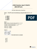 JEE Main 2024 Solution April 5 Shift 2