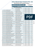 Vedalex Price List - 1