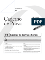 Caderno de Prova: F2 Auxiliar de Serviços Gerais