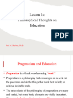 Lesson 1A - Philosophical Thoughts On Education