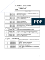 Syllabus MBA HospitalManagement