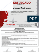 Certificado Curso NR 10 - Natanael Rodrigues