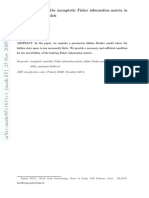 Non Singularity of The Asymptotic Fisher Information Matrix in Hidden Markov Models