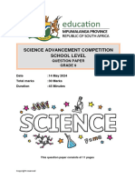 Science Grade 9 QP School Level 2024