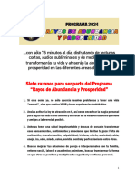 Programa 40 Días RAYOS DE ABUNDANCIA Y PROSPERIDAD 2024-II