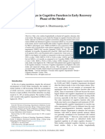 Temporal Changes in Cognitive Function in Early Recovery Phase of Stroke. Pornpatr.