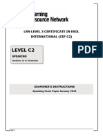 LRN Level C2 January 2018 Speaking Examiner Instructions