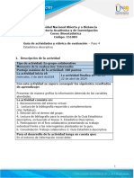 Guía de Actividades y Rúbrica de Evaluación - Unidad 2 - Paso 4 - Estadistica Descriptiva