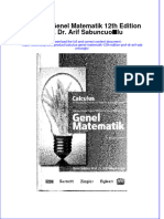 Calculus Genel Matematik 12th Edition Prof. Dr. Arif Sabuncuoğlu Full Chapter Download PDF