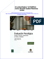 Evaluación Psicológica 1st Edition Carmen Moreno Rosset Isabel Ramírez Uclés Full Chapter Download PDF