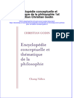 Encyclopédie Conceptuelle Et Thématique de La Philosophie 1st Edition Christian Godin Full Chapter Download PDF