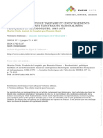 AHE - 001 - Martin Chick, Productivité, Politique Tarifaire Et Investissements Dans Les Entreprises Électriques Nationalisées