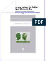 Psicología para Juristas 1st Edition Miguel Clemente Díaz Full Chapter Download PDF