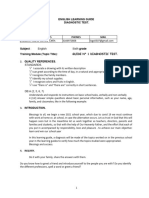 Guide #1 English 6th Diagnostic Test