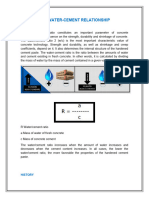 The Water Cement Ratio