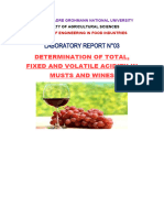 Determination of Total, Fixed and Volatile Acidity in Musts and Wines