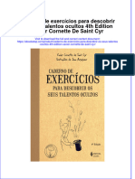 Caderno de Exercícios para Descobrir Os Seus Talentos Ocultos 4th Edition Xavier Cornette de Saint Cyr Full Chapter Download PDF