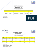 Horario de Pruebas Trimestrales