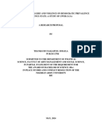 A Proposal On The Impact of Thuggery and Violence On Democratic Prevalence in Benue State