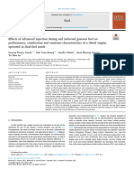 Effects of Advanced Injection Timing and Inducted Gaseous Fuel On Per 2022 F