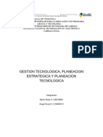 Gestion Tecnologica, Planeacion Estrategica Y Planeacion Tecnologica