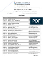 Listado Concurso Juzgado Federal N° 1