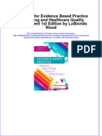 Test Bank For Evidence Based Practice For Nursing and Healthcare Quality Improvement 1st Edition by LoBiondo Wood Download PDF Full Chapter