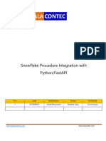 Snowflake Procedure Integration With Python/Fastapi