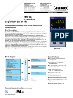 Jumo Safetym TB/TW 08 Temperature Limiter, Monitor As Per Din en 14 597